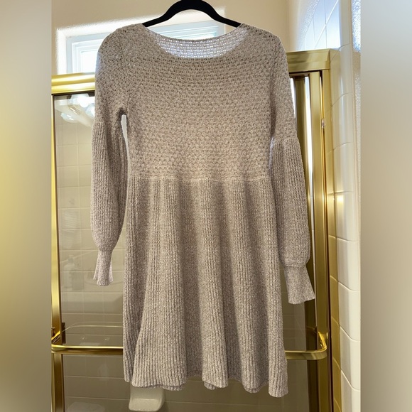 Cozy Gray Knit Sweater Dress - Picture 2 of 2